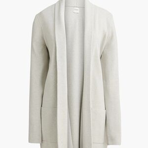 J. Crew Light Gray Open-Front Women's Cardigan Sweater
